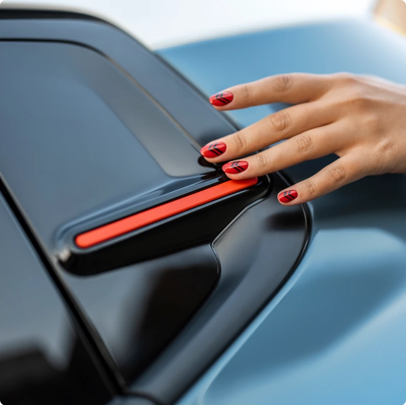 Zbliżenie na Color Clips C3 ukazujące personalizowane akcenty nadwozia dla stylowej, zabawnej i łatwej personalizacji.