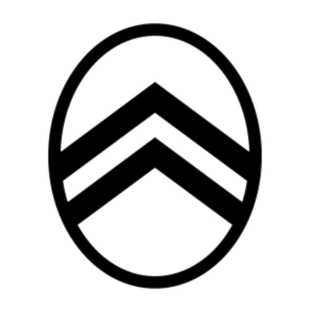 Logo aplikacji MyCitroën pokazujące łączność, technologię, funkcje zdalne oraz większą wygodę